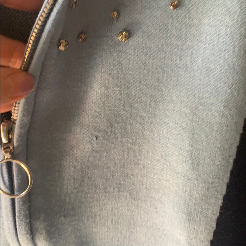 SANDRO Blue Embellished Zip Up Jacket - Picture 8 of 8